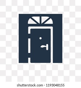 Big Door vector icon isolated on transparent background, Big Door transparency concept can be used web and mobile