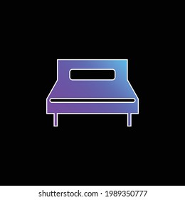 Icono de vector gradiente azul de doble cama grande