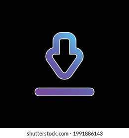 Big Download Arrow blue gradient vector icon