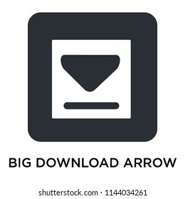 Big Download Arrow icon vector isolated on white background for your web and mobile app design, Big Download Arrow logo concept