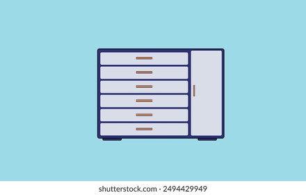 Big drawer storage vector illustration design 