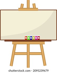 Big Drawing board, illustration, vector on a white background.