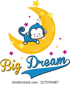 Big Dream Baby Funny t shirt and mug design vector illustration