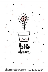 Big dreams inscription/ nursery art