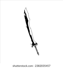 gran ilustración de vector de espada aburrido