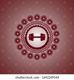 ícono de gran tontería dentro del emblema rojo estilo retro