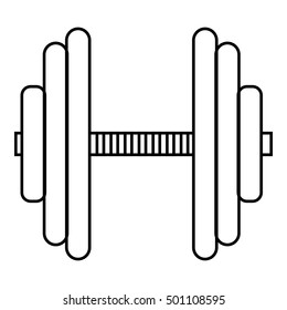 Big dumbbell icon. Outline illustration of big dumbbell vector icon for web