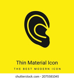 Big Ear minimal bright yellow material icon