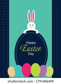 Big Easter egg with bunny