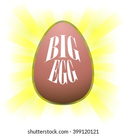 Big egg cartoon vector background