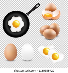 Collection Transparent Eggs Background