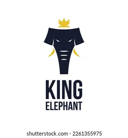 Big elephant Logo design vector illustration