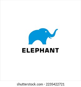 big elephant logo and strong animals of the jungle, vector illustrations