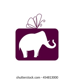 big elephant in a small box, logo