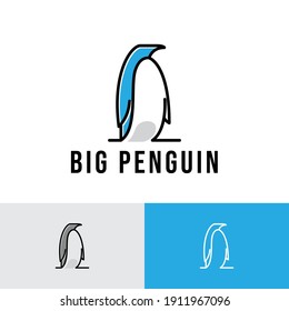 Big Emperor Penguin Ice Animal Business Logo Template