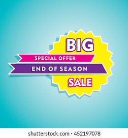 Big End Of Season Sale Banner Design Vector