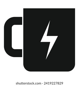 Big energy mug icon simple vector. Late work. Asleep worker desk