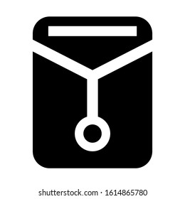 big envelope icon isolated sign symbol vector illustration - high quality black style vector icons
