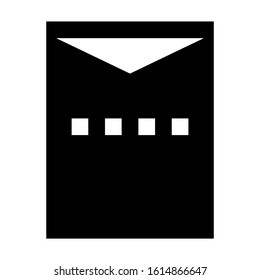 big envelope icon isolated sign symbol vector illustration - high quality black style vector icons
