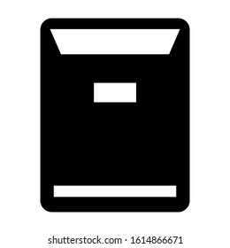 big envelope icon isolated sign symbol vector illustration - high quality black style vector icons
