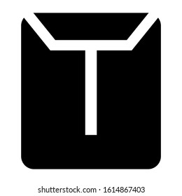 big envelope icon isolated sign symbol vector illustration - high quality black style vector icons
