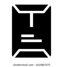big envelope icon isolated sign symbol vector illustration - high quality black style vector icons
