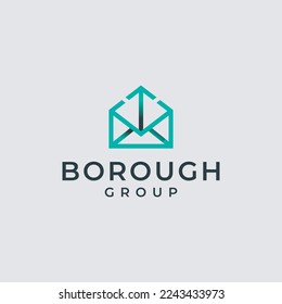 Big Envelope minimal bright blue material icon