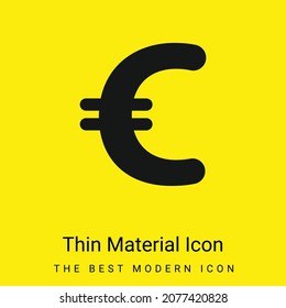 Big Euro Symbol minimal bright yellow material icon