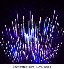 A big explosion with sparks. Illustration of fireworks. Festive night
