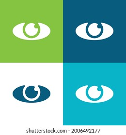 Big Eye Flat four color minimal icon set
