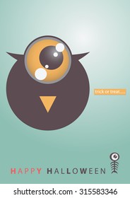 Big eye Halloween vector art background eps10