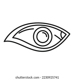 Big eye icon outline vector. View look. Vision see