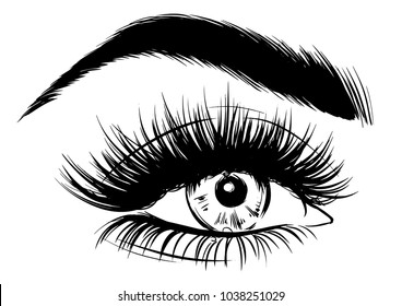 Big Eye With Perfect Makeup And Big Lashes