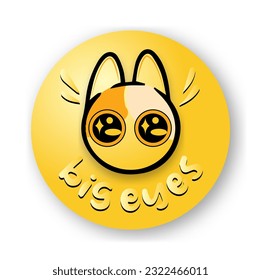 Big Eyes (BIG) crypto currency gold coin logo and symbol