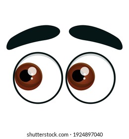 Big eyes icon. Cartoon of big eyes vector icon for web design isolated on white background