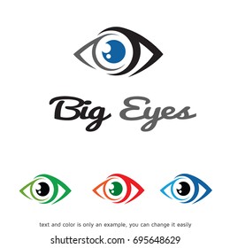 Big Eyes Logo Template Design Vector, Emblem, Design Concept, Creative Symbol, Icon