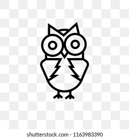 Big Eyes Owl vector icon isolated on transparent background, Big Eyes Owl logo concept