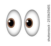 Big Eyes Shocking Stare Emoji Icon