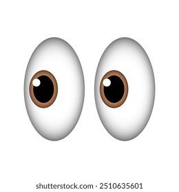 Olhos Grandes Chocante Olhar Ícone De Emoji