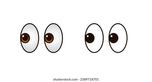 Big Eyes Shocking Stare Emoji Icon Expressive Cartoon Face, Surprise Reaction, Shocked Expression, Digital Sticker, Social Media Post, Vector Illustration, Messaging App Icon, Funny Face Graphic