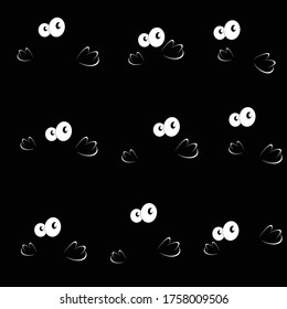 big eyes sweet and cute vector illustartion