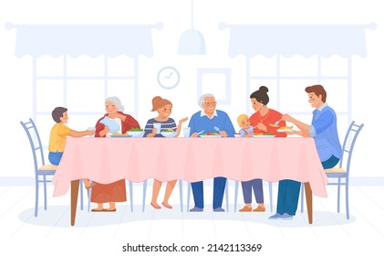 4,864 Family breakfast cartoon Images, Stock Photos & Vectors ...