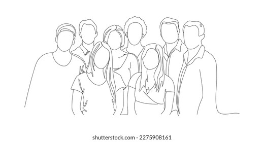 Big family on white background