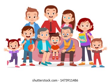 Big Family Cartoon Images Stock Photos Vectors Shutterstock