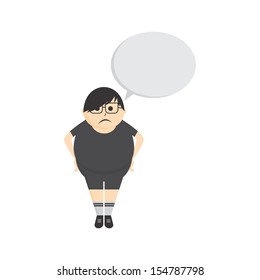 big fat boy with glasses
