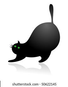 Gran estiramiento de gatos grasos
