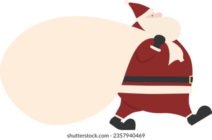 Big fat Santa Claus with lots of presents