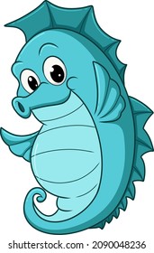 The big fat seahorse is posing cutely of illustration