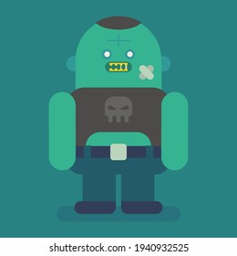 Big and fat zombie character. Vector character. Vector Illustration