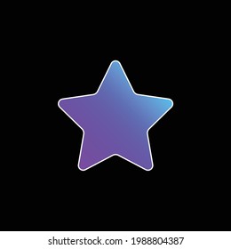 Big Favorite Star blue gradient vector icon